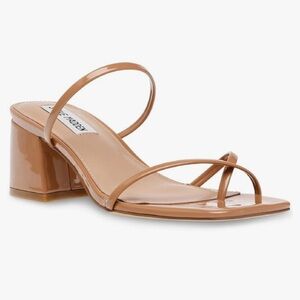 Steve Madden Involved Strappy Criss Cross Heel Nude Sandals Size 10